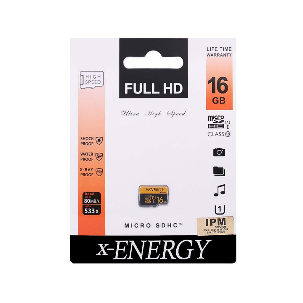 x_ENERGY IPM U3 Class 10 80MBps microSDXC With Adapter - 16GB