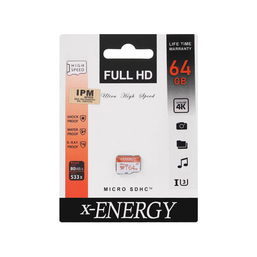 x_ENERGY IPM U3 Class 10 80MBps microSDXC With Adapter - 64GB